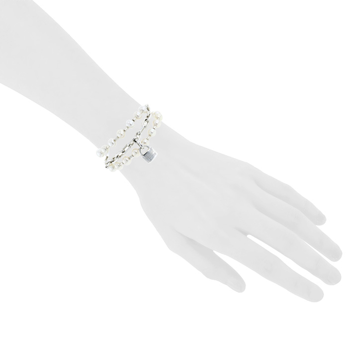 Bracelet Tiffany & Co City HardWear en argent et perles de culture - Detail D1