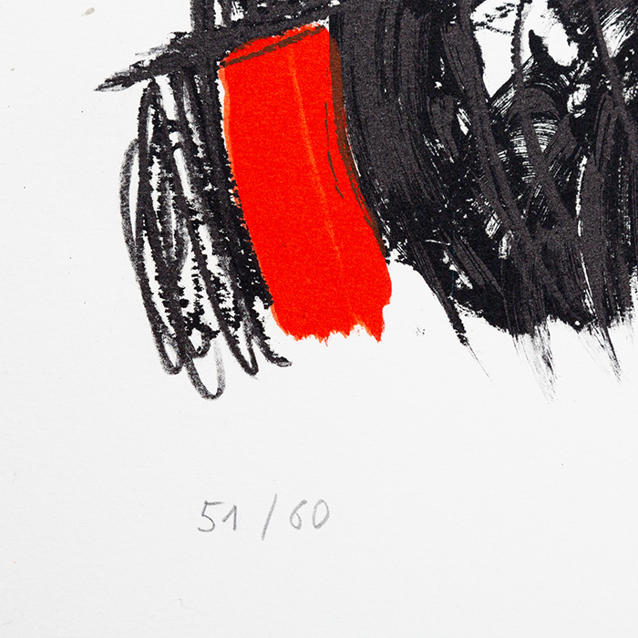 Joan Miró, "Lanceur de couteaux", lithographie en couleurs sur papier, signée et numérotée, de 1981 - Detail D3