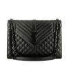 Saint Laurent  Enveloppe large model  handbag  in black quilted grained leather - 360 thumbnail
