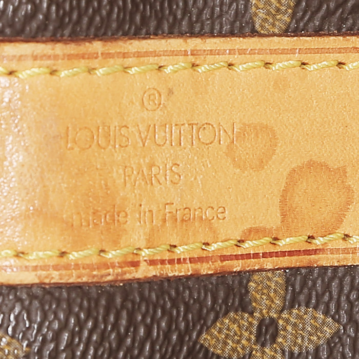 Louis Vuitton  Keepall 50 travel bag  in brown monogram canvas  and natural leather - Detail D4