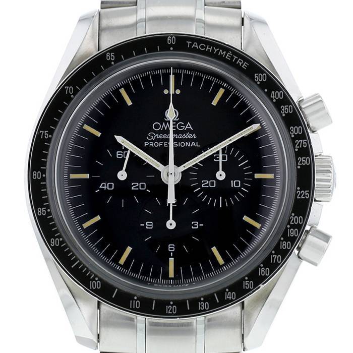Montre Omega Speedmaster en acier Ref: Omega - 1450222 Vers 1990 Montre Omega Speedmaster en acier Ref: Omega - 1450222 Vers 1990