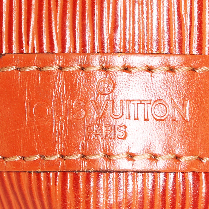 Shopping bag Louis Vuitton  Noé modello piccolo  in pelle Epi color cognac - Detail D3