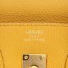 Бирюзовая кожаная сумка под steel hermes Hermès  Birkin 25 cm en cuir togo jaune - Detail D2 thumbnail