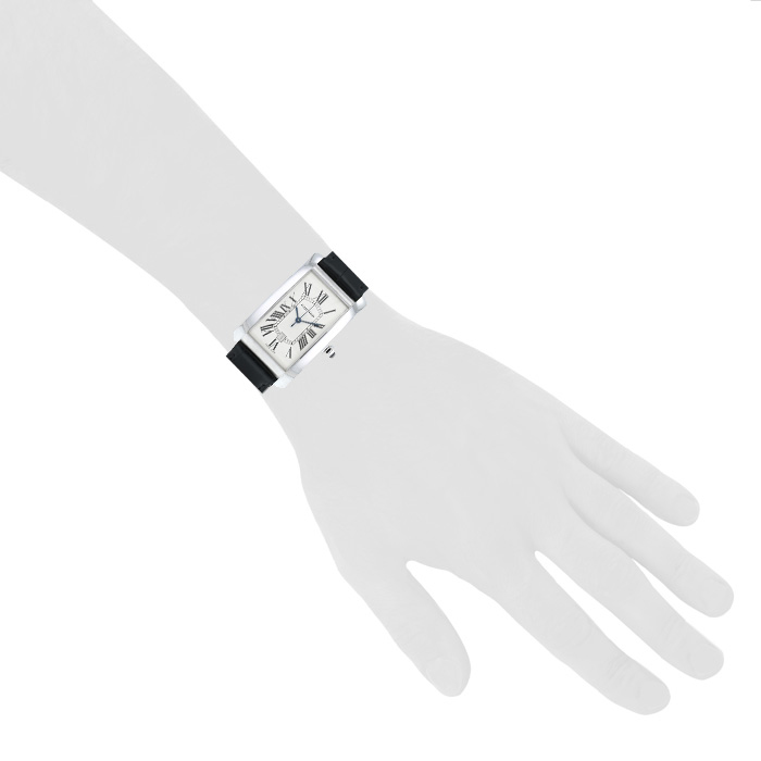 Reloj Cartier Tank Américaine modelo grande  de oro blanco Ref: 2521  Circa 2000 - Detail D1