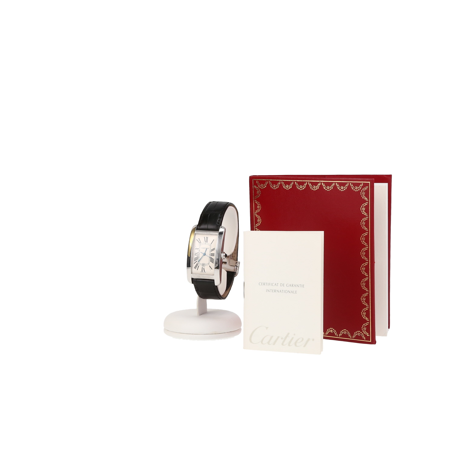 Orologio Cartier Tank Américaine modello grande  in oro bianco Ref: 2521  Circa 2000 - Detail D2