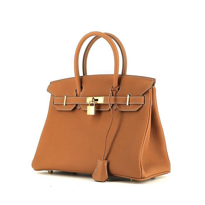Hermès  Birkin 30 cm handbag  in gold togo leather - 00pp