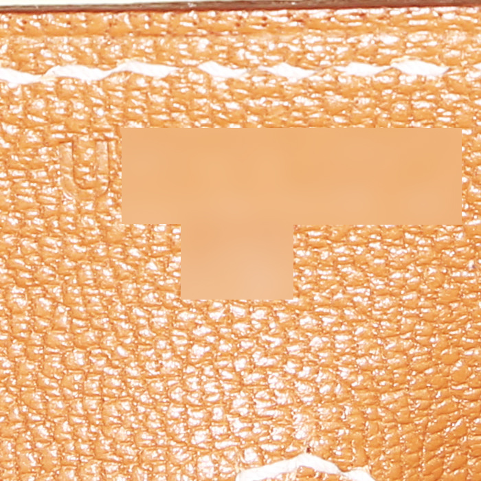 Bolso de mano Hermès  Birkin 30 cm en cuero togo color oro - Detail D4