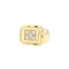 Vintage  signet ring in yellow gold and diamonds - 00pp thumbnail