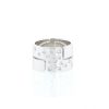 Dinh Van Seventies large model ring in white gold and diamonds - 360 thumbnail