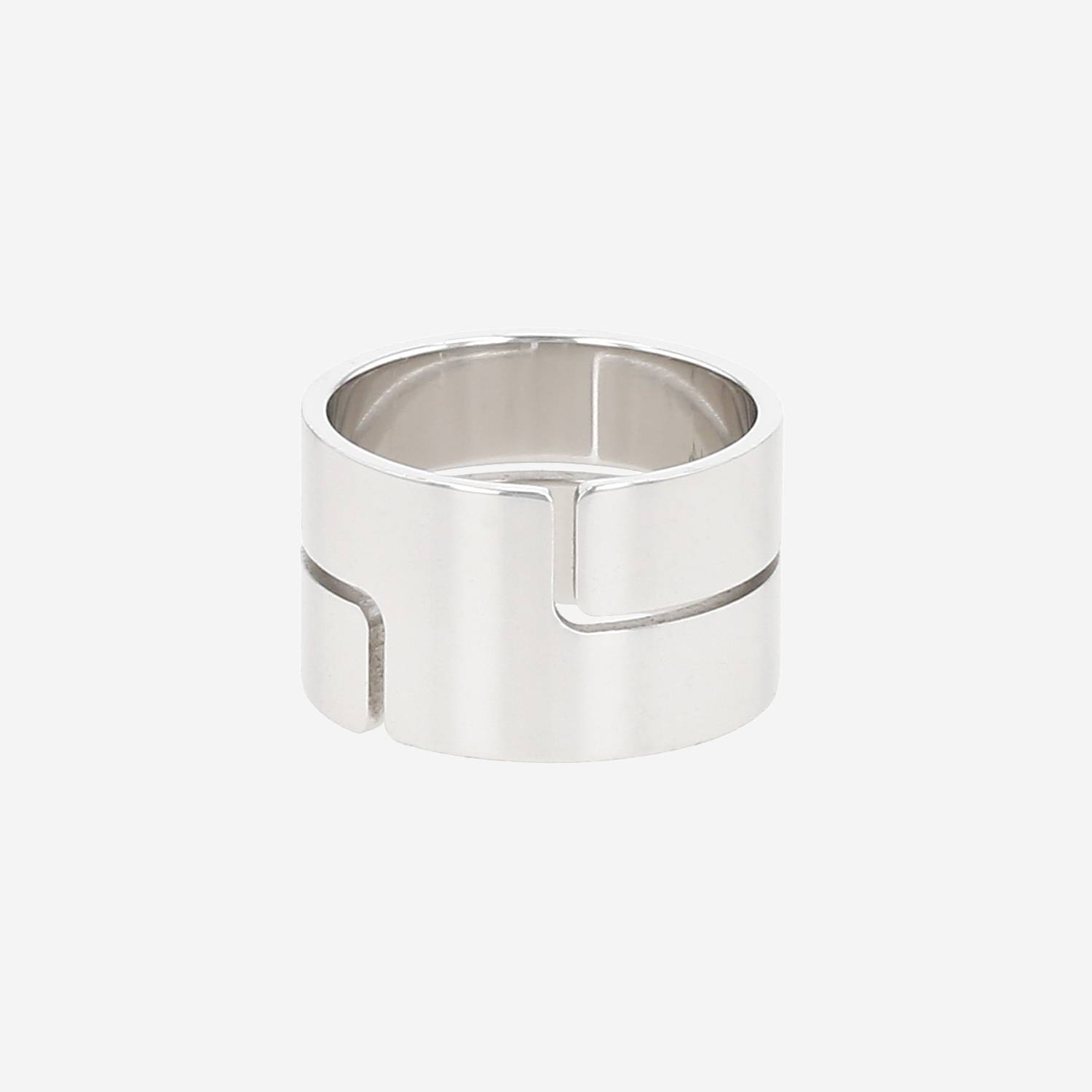 Anello Dinh Van Seventies modello grande in oro bianco