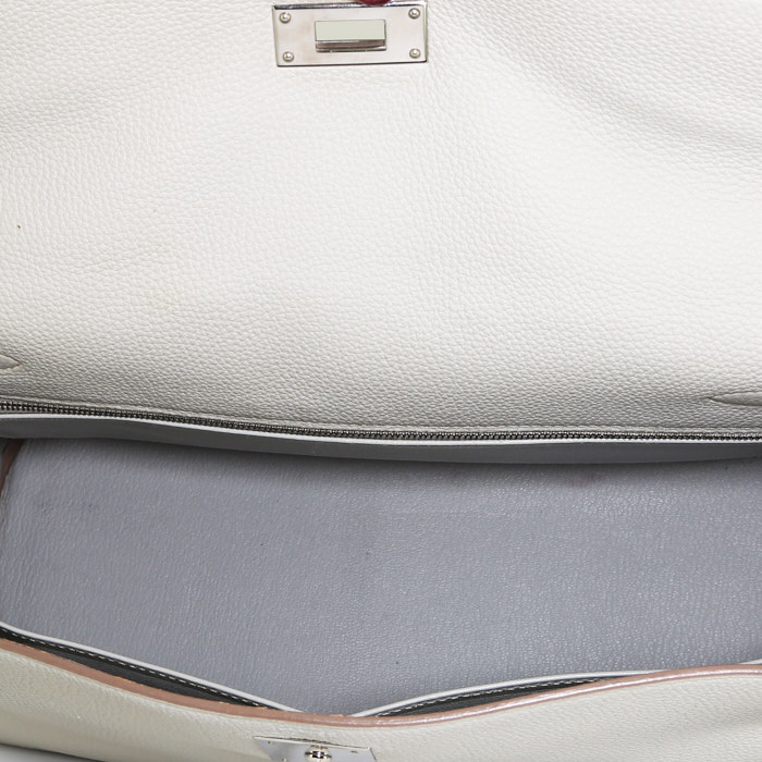 Sac à main Hermès  Kelly 32 cm en cuir togo Gris Perle - Detail D3