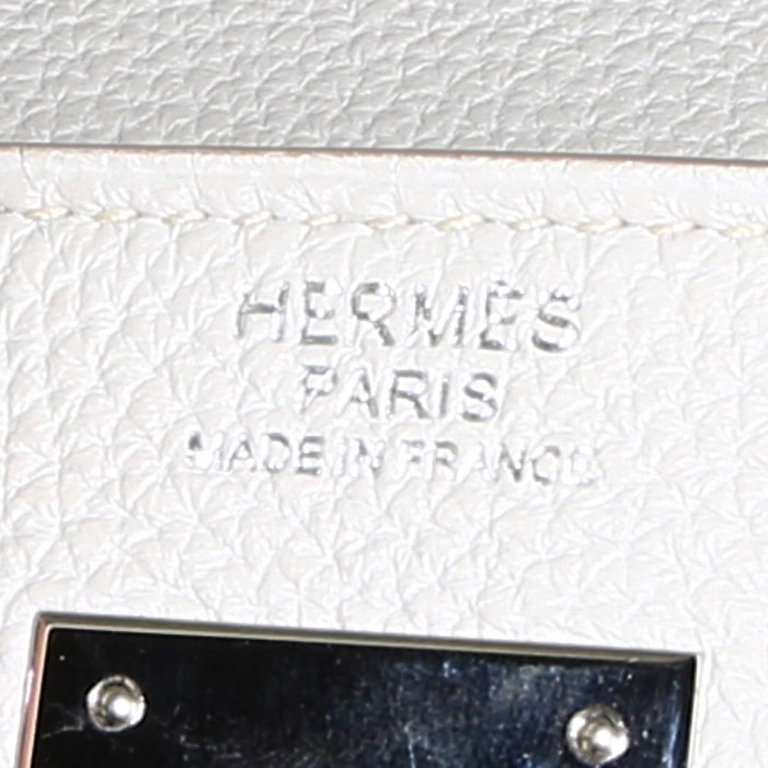 Sac à main Hermès  Kelly 32 cm en cuir togo Gris Perle - Detail D4