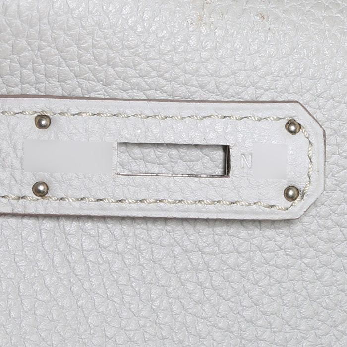 Sac à main Hermès  Kelly 32 cm en cuir togo Gris Perle - Detail D5