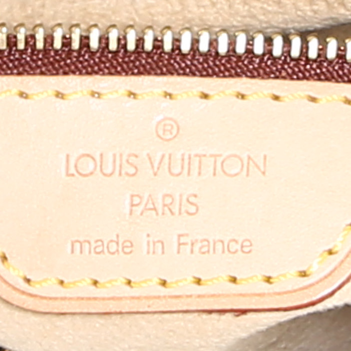 Bolso de mano Louis Vuitton  Looping en lona Monogram marrón y cuero natural - Detail D3