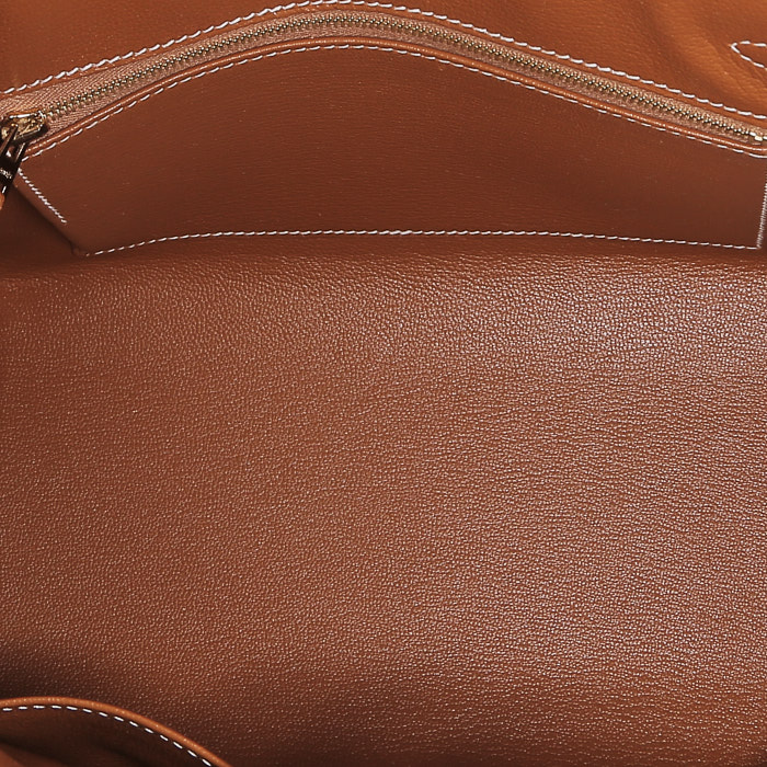 Hermès  Birkin 25 cm handbag  in gold epsom leather - Detail D2