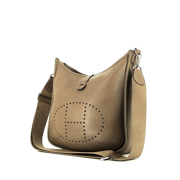 Hermès  Evelyne shoulder bag  in etoupe togo leather - 00pp