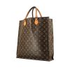 Shopping bag Louis Vuitton  Sac Plat in tela monogram marrone e pelle naturale - 00pp thumbnail