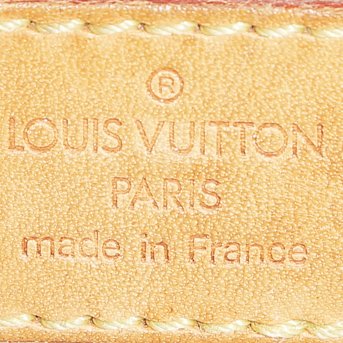 Shopping bag Louis Vuitton  Sac Plat in tela monogram marrone e pelle naturale - Detail D3