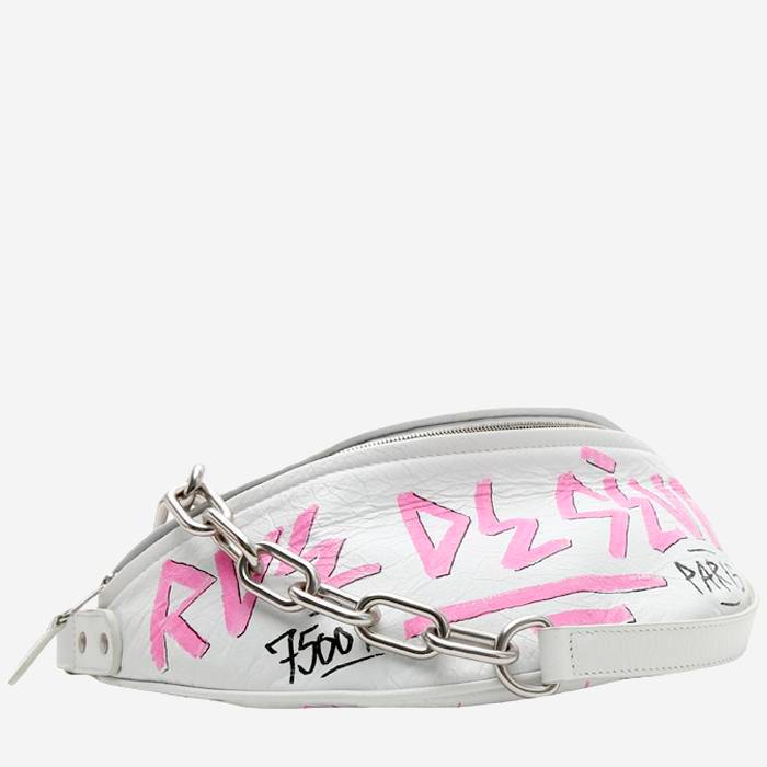 Balenciaga  Souvenir pouch  in white leather