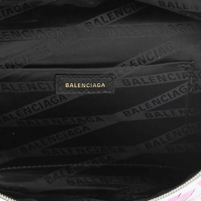 Balenciaga Souvenir pouch in white leather - Detail D3