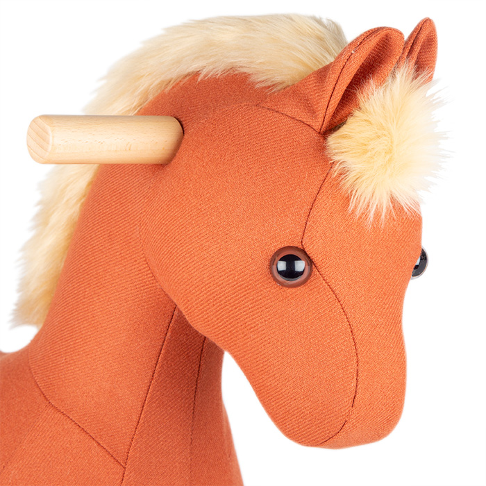Hermès, Rocking horse "Hermy", in beech, cotton, wool and acrylic fur, signed, from 2020's - Detail D1