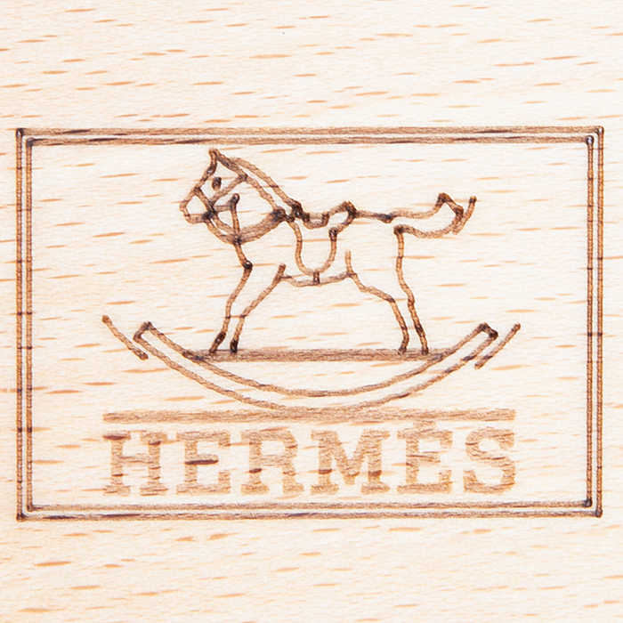 Hermès, set of Ludo game in leather and wood, signed, from the 2000's