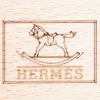 Hermès, Cheval à bascule "Hermy", en hêtre, coton, laine et fourrure acrylique, signé, années 2020 - Detail D2 thumbnail