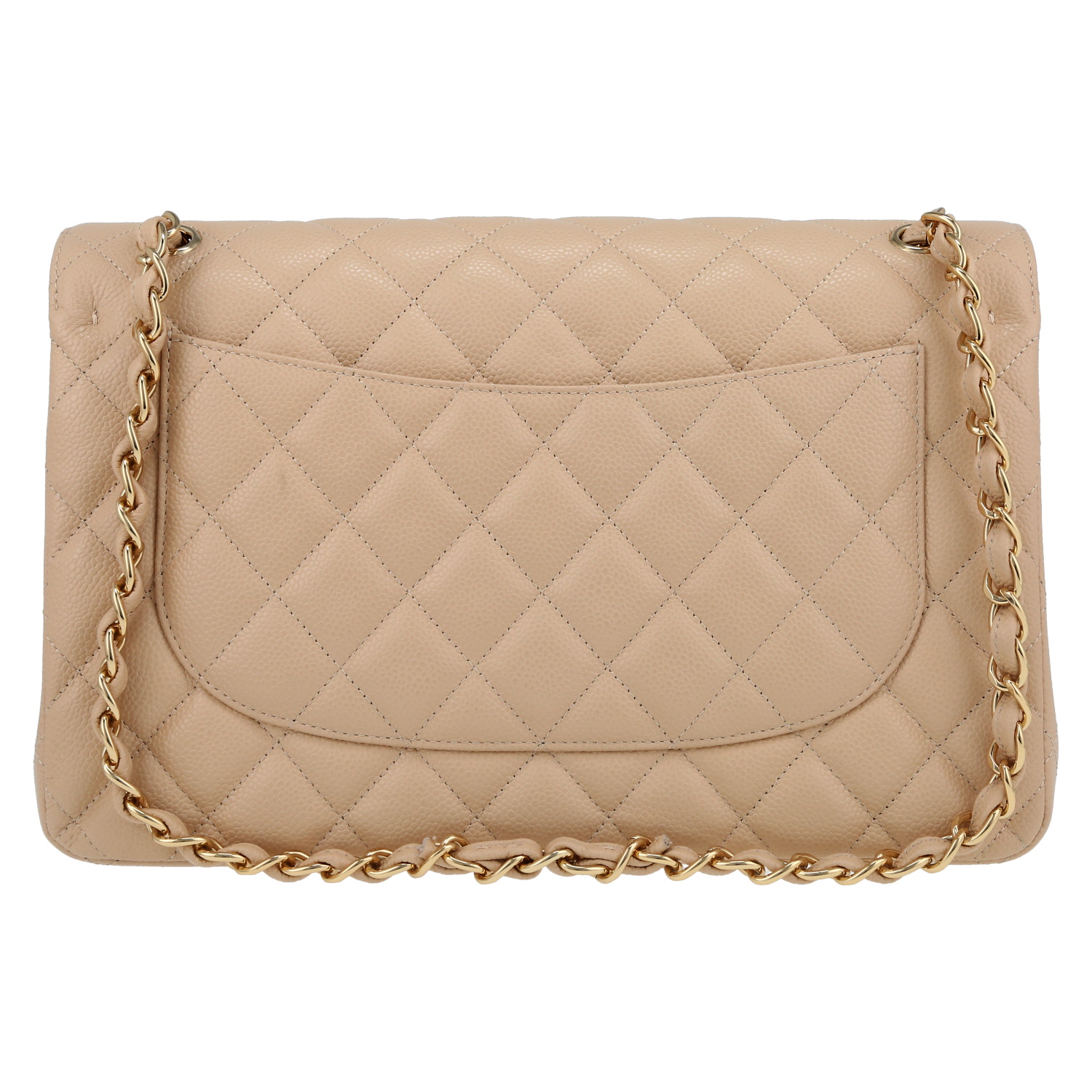 Bolso bandolera Chanel  Timeless Jumbo en cuero granulado acolchado beige - Detail D7