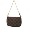 Louis Vuitton  Pochette accessoires mini  pouch  in ebene damier canvas - 00pp thumbnail