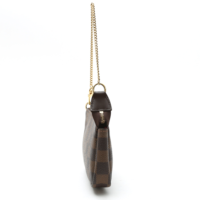 Louis Vuitton  Pochette accessoires mini  pouch  in ebene damier canvas - Detail D5