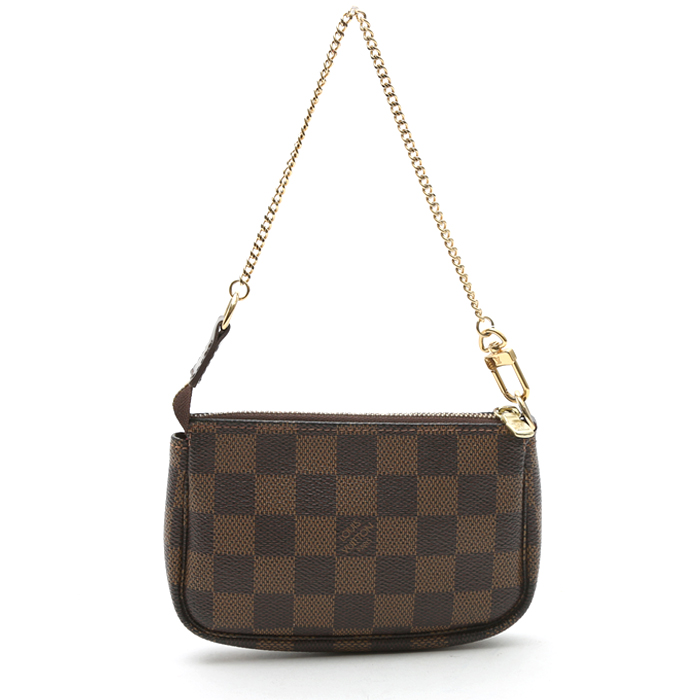 Pochette Louis Vuitton  Pochette accessoires mini  in tela a scacchi ebana - Detail D7