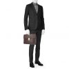 Porta-documentos Louis Vuitton  Robusto en cuero taiga color burdeos - Detail D1 thumbnail