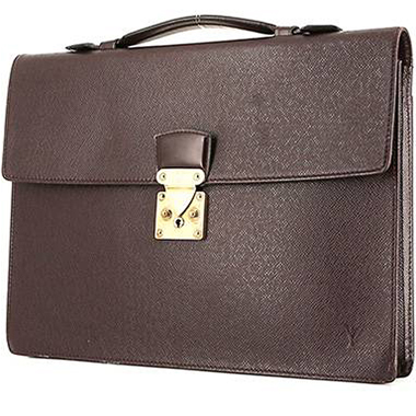 Borsa portadocumenti Louis Vuitton  Robusto in pelle taiga bordeaux