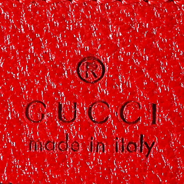 Zaino Gucci   in tela "sûpreme GG" beige e pelle rossa - Detail D3