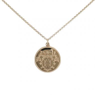 Collar Hermès Ex Libris de oro rosa y diamante