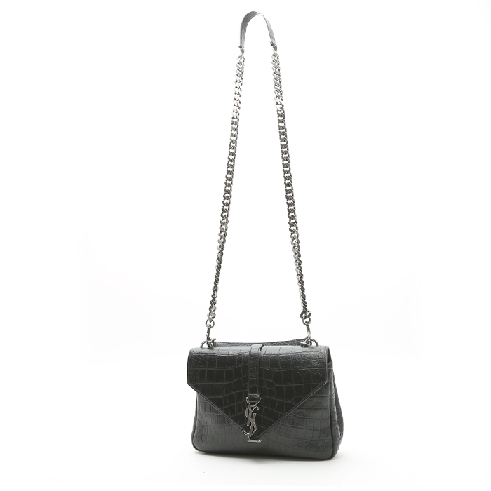 Borsa Saint Laurent  College in pelle nera - Detail D2