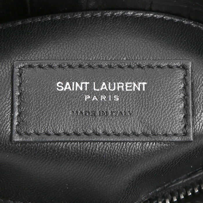 Saint Laurent  College handbag  in black leather - Detail D4