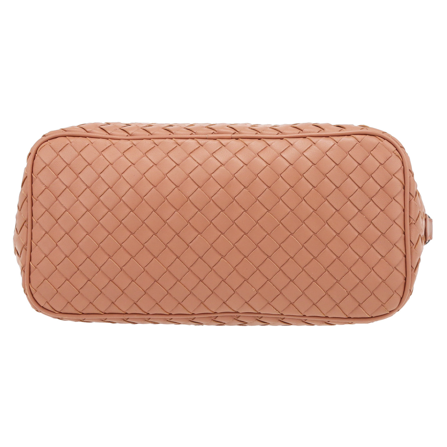 Bolso de mano Bottega Veneta   en cuero intrecciato rosa - Detail D4