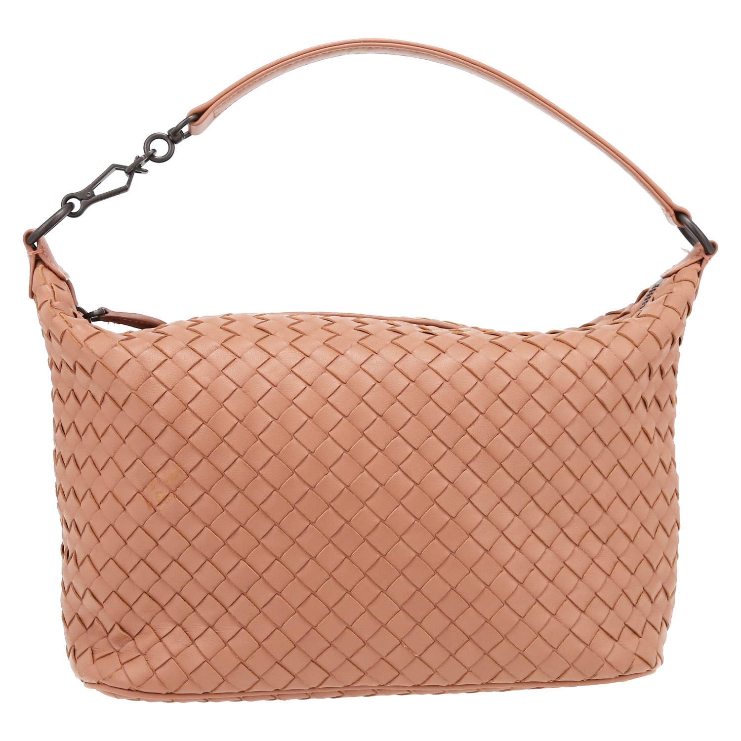 Sac à main Bottega Veneta   en cuir intrecciato rose - Detail D7
