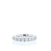 Half-flexible wedding ring in white gold and diamonds (2,76 carat) - 360 thumbnail