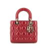 Sac bandoulière Dior  Lady Dior petit modèle  en cuir cannage rouge - 360 thumbnail