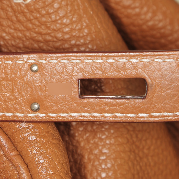 Borsa Hermès  Birkin 35 cm in pelle togo gold - Detail D4
