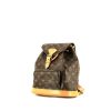 Mochila Louis Vuitton  Montsouris Backpack en lona Monogram marrón y cuero natural - 00pp thumbnail