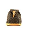Zaino Louis Vuitton  Montsouris Backpack in tela monogram marrone e pelle naturale - 360 thumbnail
