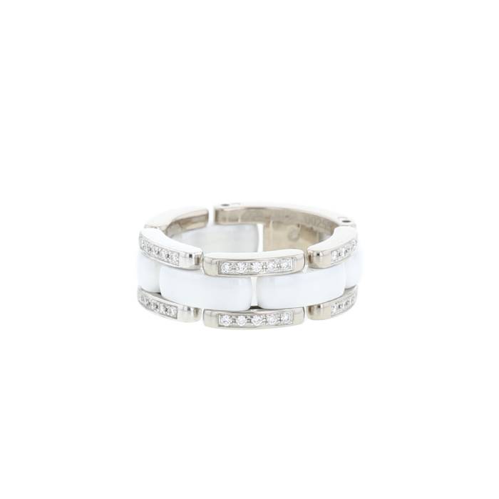 Chanel Ultra medium model ring in white gold, ceramic and diamonds - 00pp