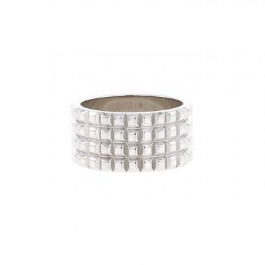 Boucheron Clou de Paris large model ring in white gold