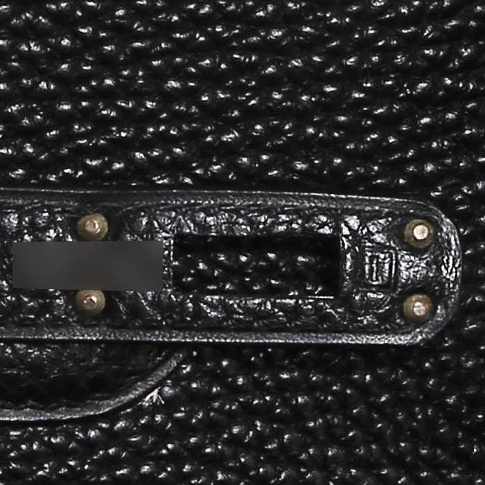 Hermès  Birkin 25 cm handbag  in black togo leather - Detail D5