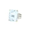 Vintage  ring in white gold and aquamarine - 00pp thumbnail