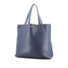Shopping bag Hermès  Double Sens in pelle taurillon clemence blu notte e turchese - 00pp thumbnail