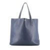 Shopping bag Hermès  Double Sens in pelle taurillon clemence blu notte e turchese - 360 thumbnail